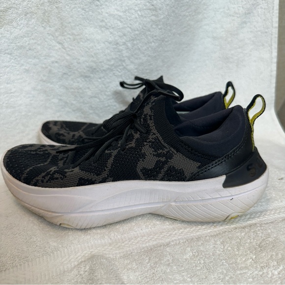 Sorel Explorer Blitz Stride Lace Athleasure Travel Walking Sneakers US 6.5 Black - Picture 1 of 6
